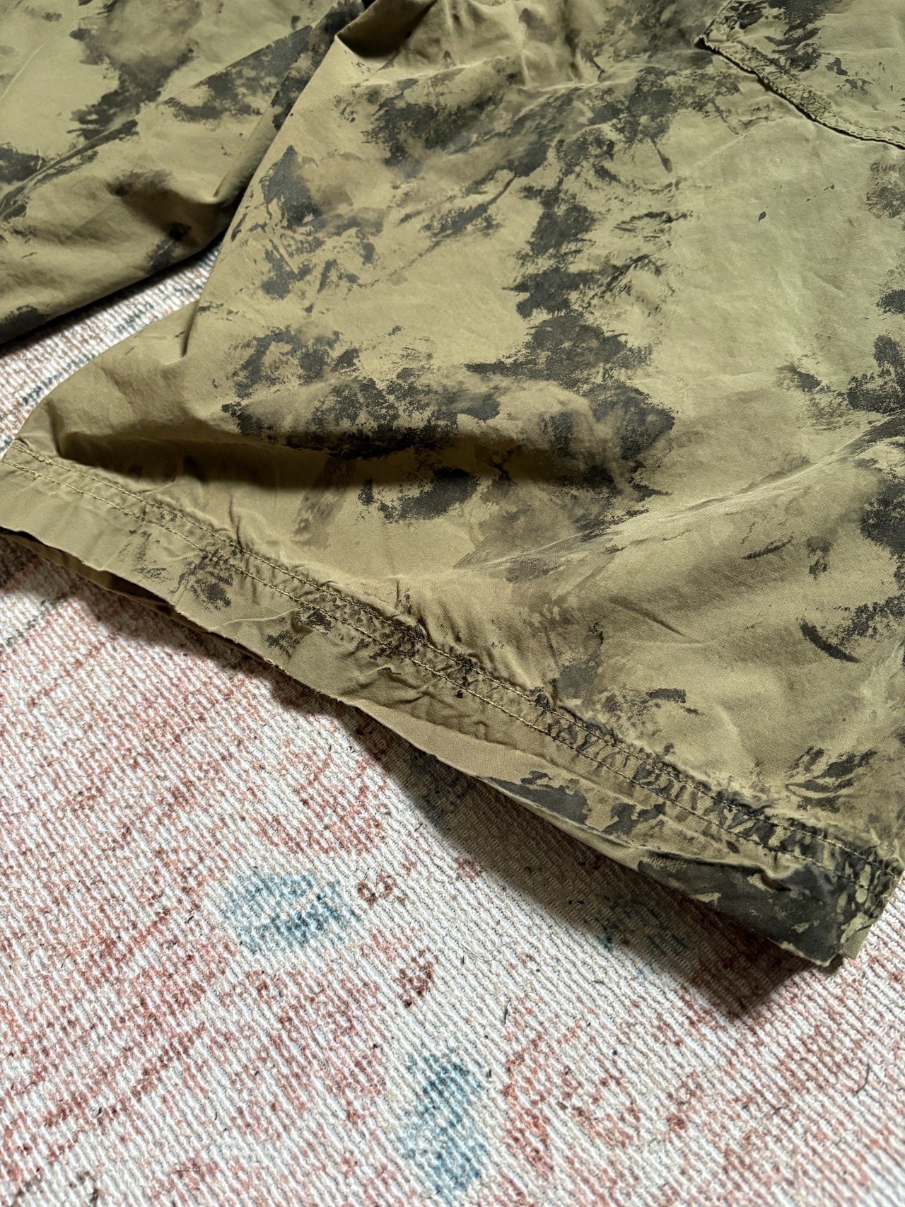 DOCKERS / HANDPAINT CAMOUFLAGE HALF PANTS/ REMAKE