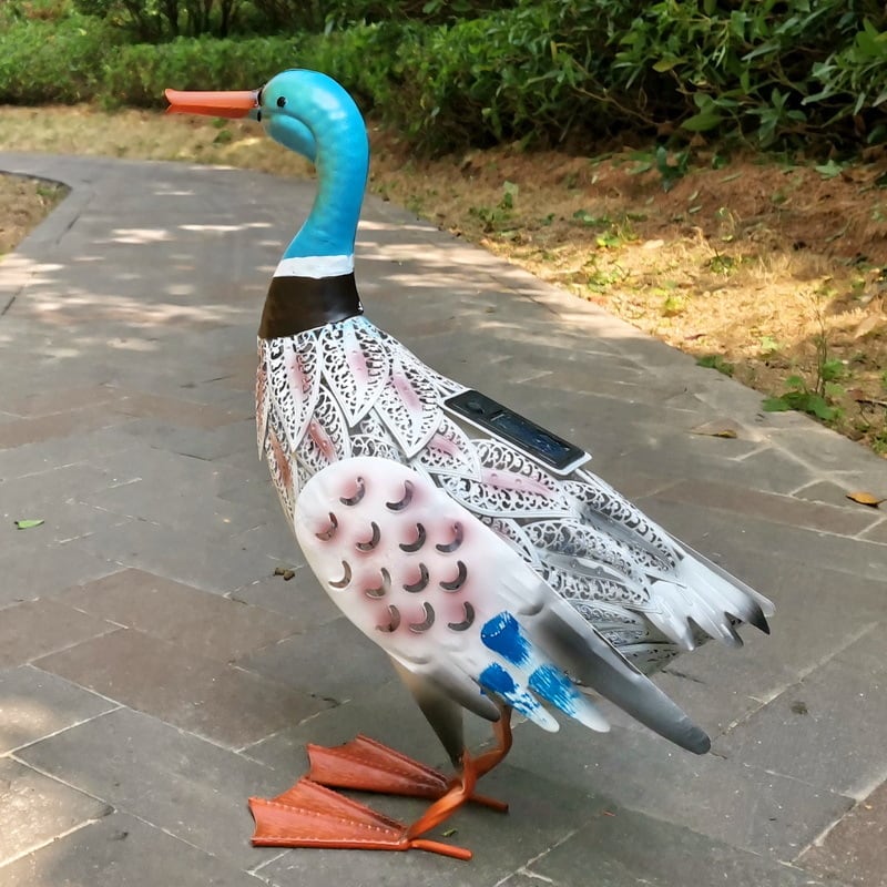 鳥 アヒル カモ ガーデンライト ソーラー ライト 太陽光 LED おしゃれ