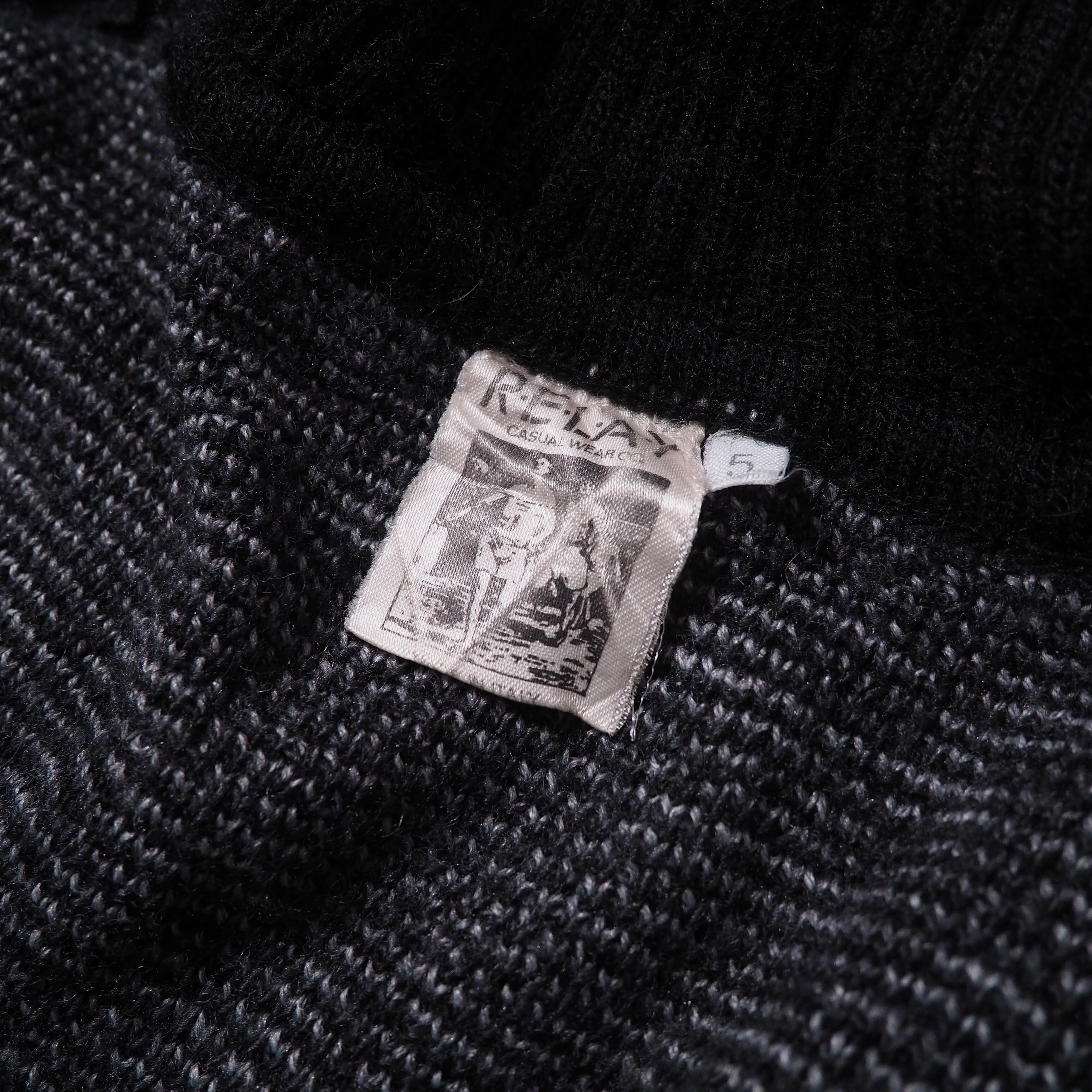 1980s " Made in Italy " vintage loose High neck knit