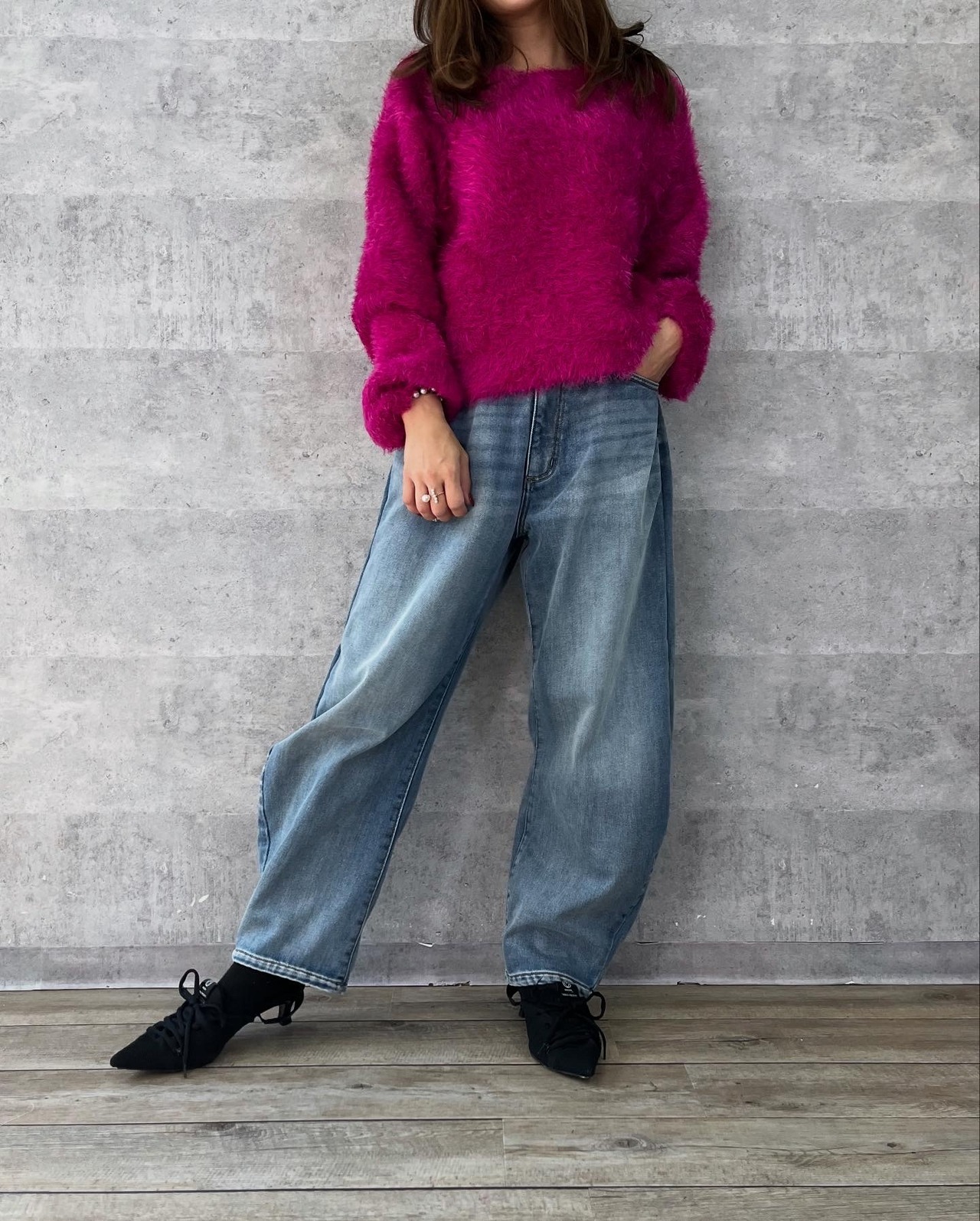 アンナケリー  Annakerry 裏起毛モロッコデニムPT