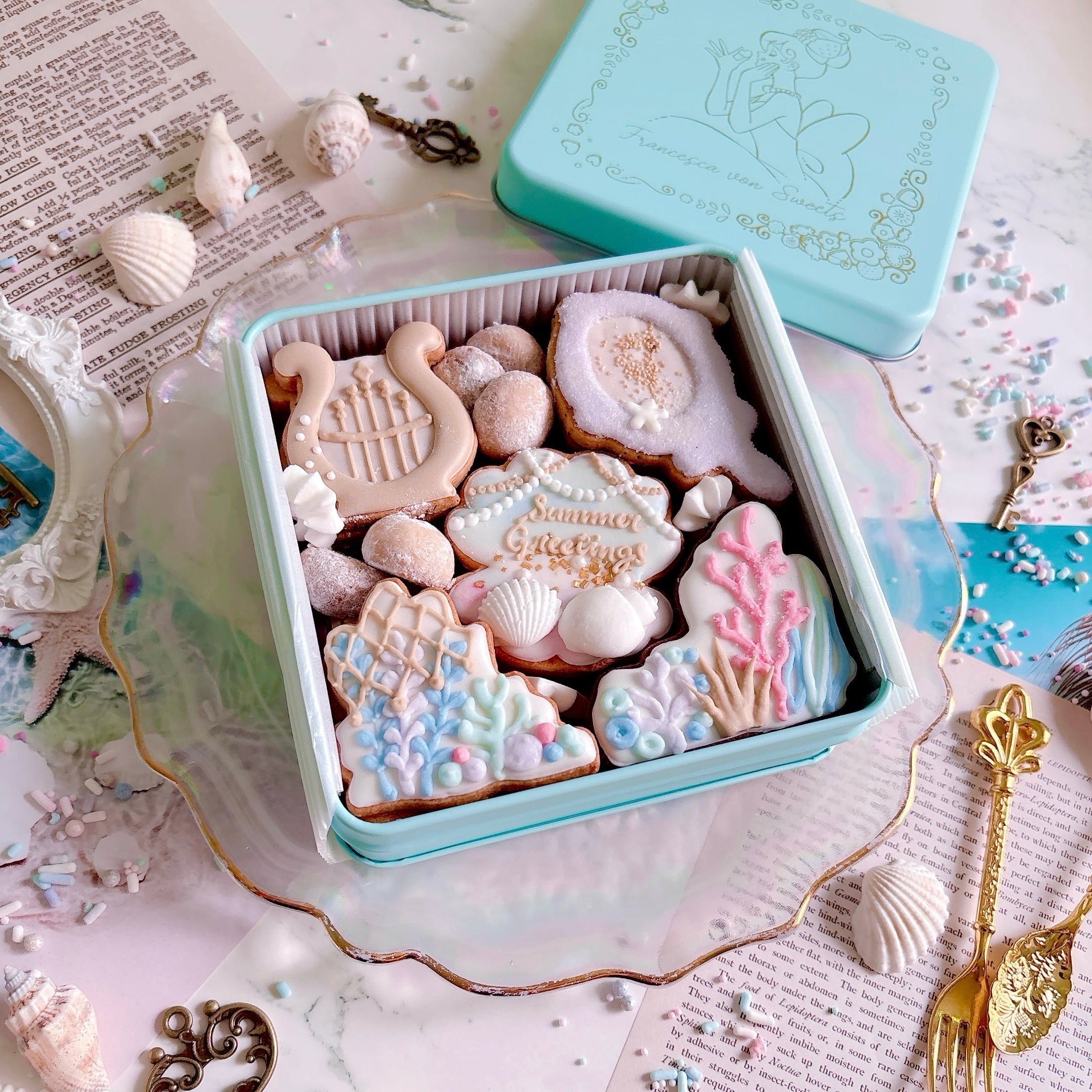 MERMAID TREASURES アイシングクッキー缶 | Francesca von Sweets