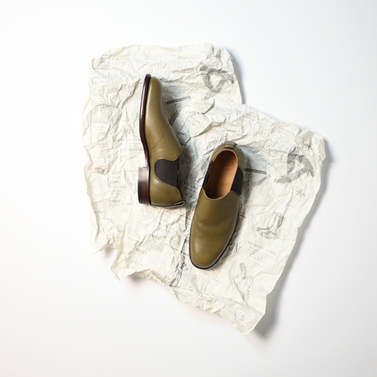 OLD JOE / "The Gardner" ARTISAN LEATHER SIDE-GORE SHOES