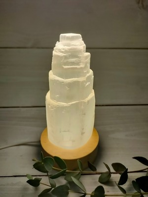 セレナイトタワー(LEDライト付き)