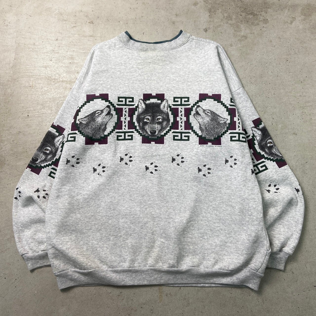 90年代 USA製 ART UNLIMITED SPORTSWEAR プリントスウェットシャツ