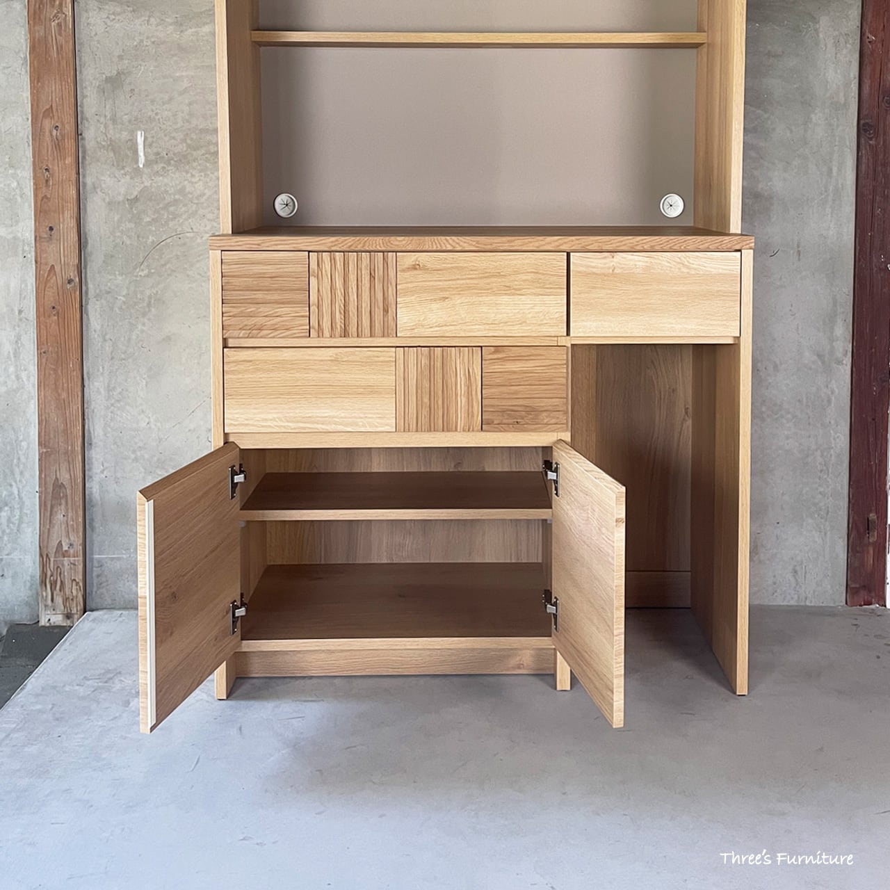 5000円OFFクーポン】キッチンボード MI-OKB105 | スリーズファニチャー