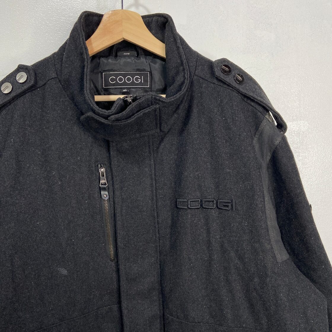 送料無料』COOGI クージー ウール中綿ジャケット ブラック系 3XL 
