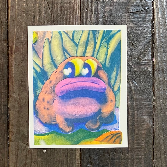 【POSTCARD】"Frog" Risograph Print |an Mackay & Matt Goldberg