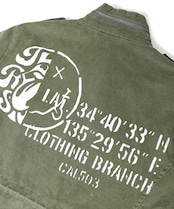 COOLA MADE パッチ&ペイントミリタリージャケット (KHAKI×WHITE) CQ-47052