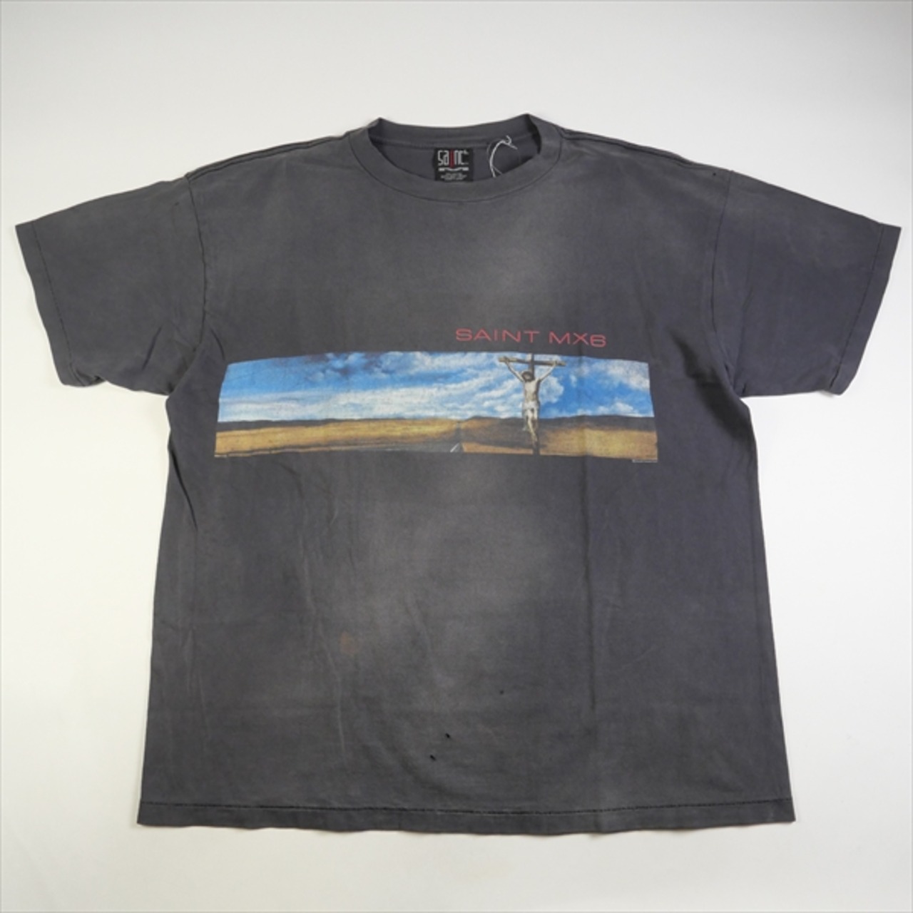 Size【M】 SAINT MICHAEL セント マイケル 23AW SS TEE/SKY/BLACK USED 