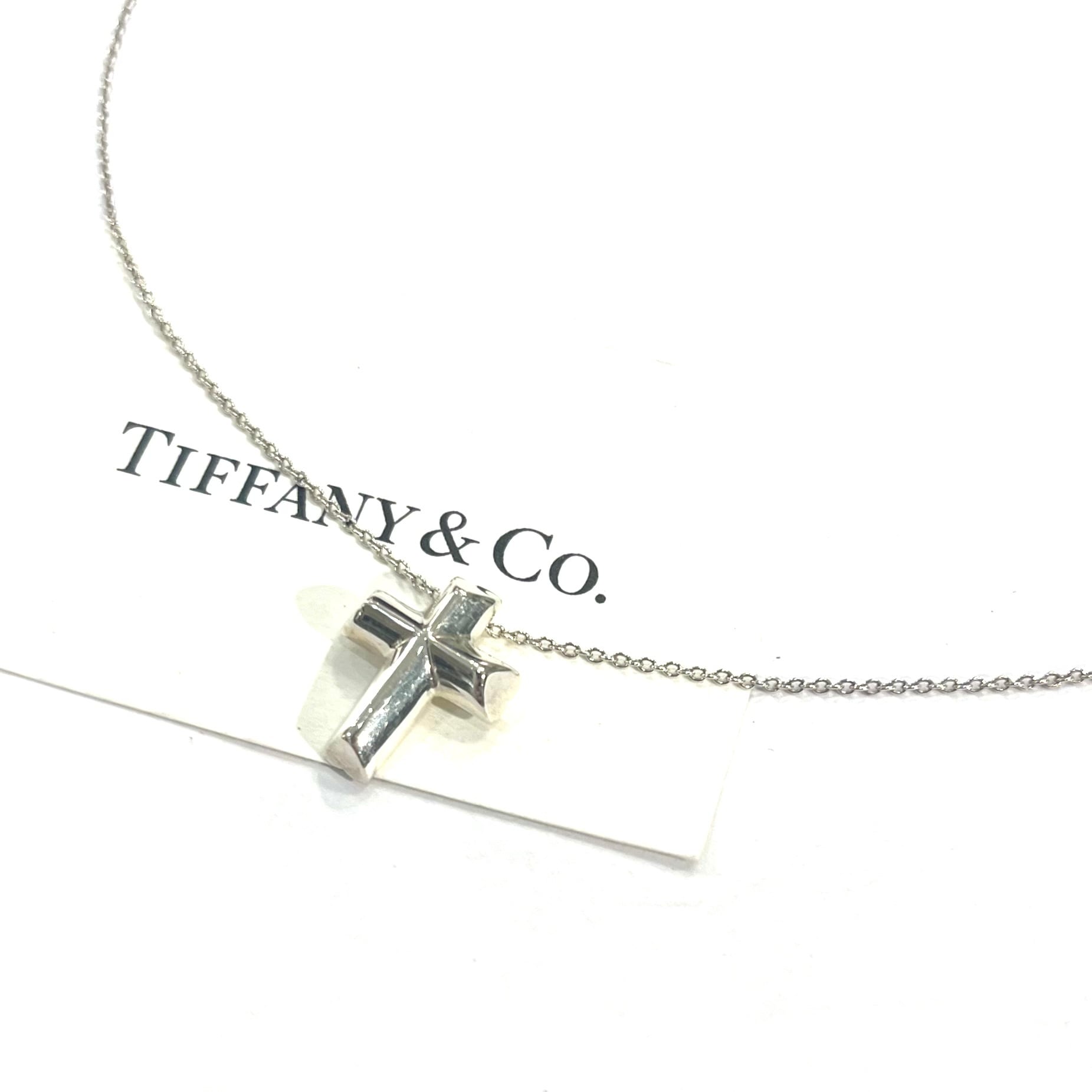 TIFFANY&CO.】T2809 テンダネスハート クロスネックレス SV925 41cm