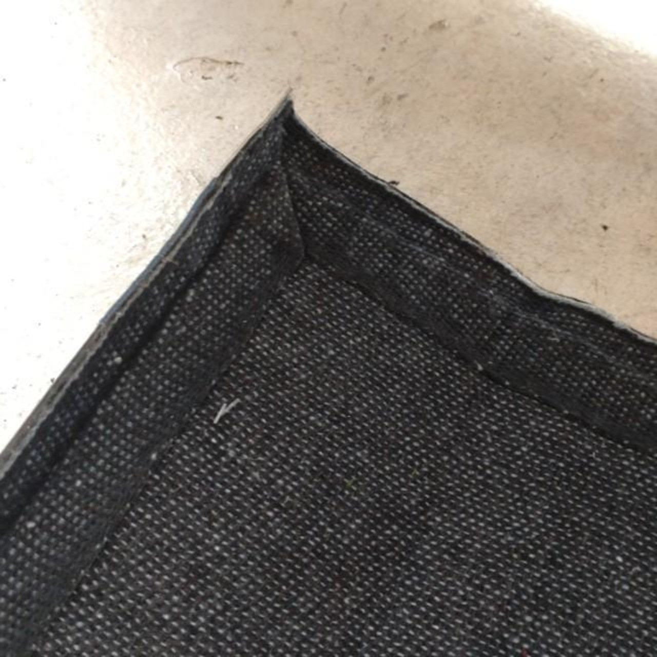 TOPANGA Homefurnishing　デニムレザーパッチラグマット　ベージュカラー　50×80cm　玄関マット　ラグマット　本革　牛革
