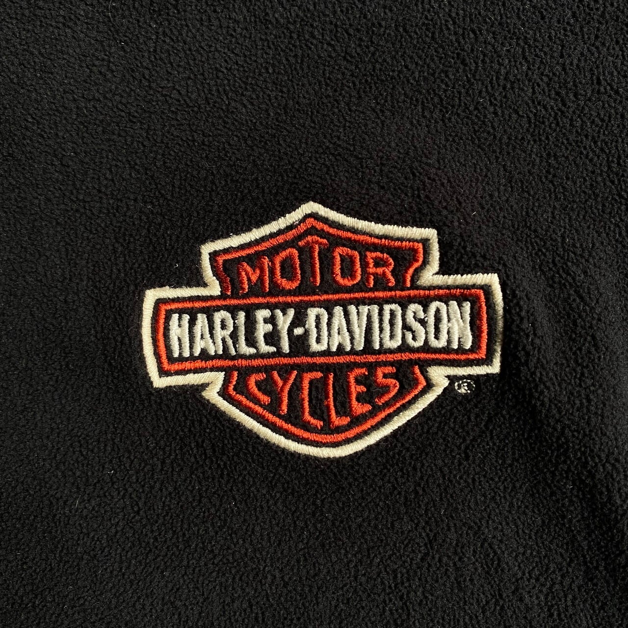 Harley-Davidson ハーレーダビッドソン バック ロゴ刺繍 フリースジャケット レメンズXL 古着 ブラック 黒 【フリースジャケット】  | cave 古着屋【公式】古着通販サイト powered by BASE