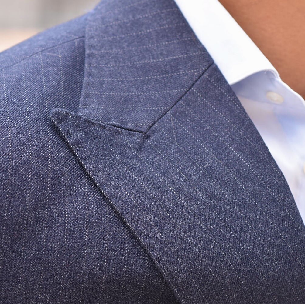 ダークネイビーストライプダブルジャケット | Buona Vita(ボナヴィータ)