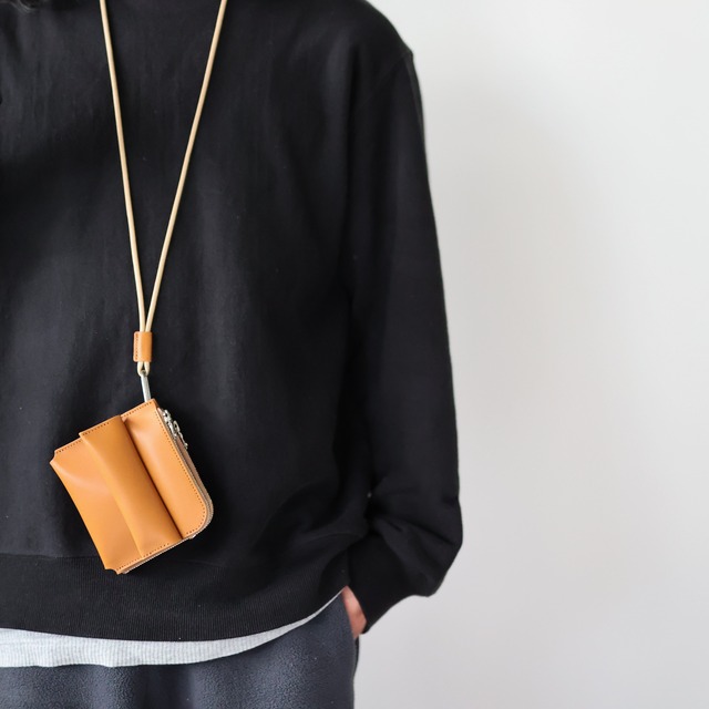 JINMON - Container Wallet - 3room / Tan ( made in Japan )