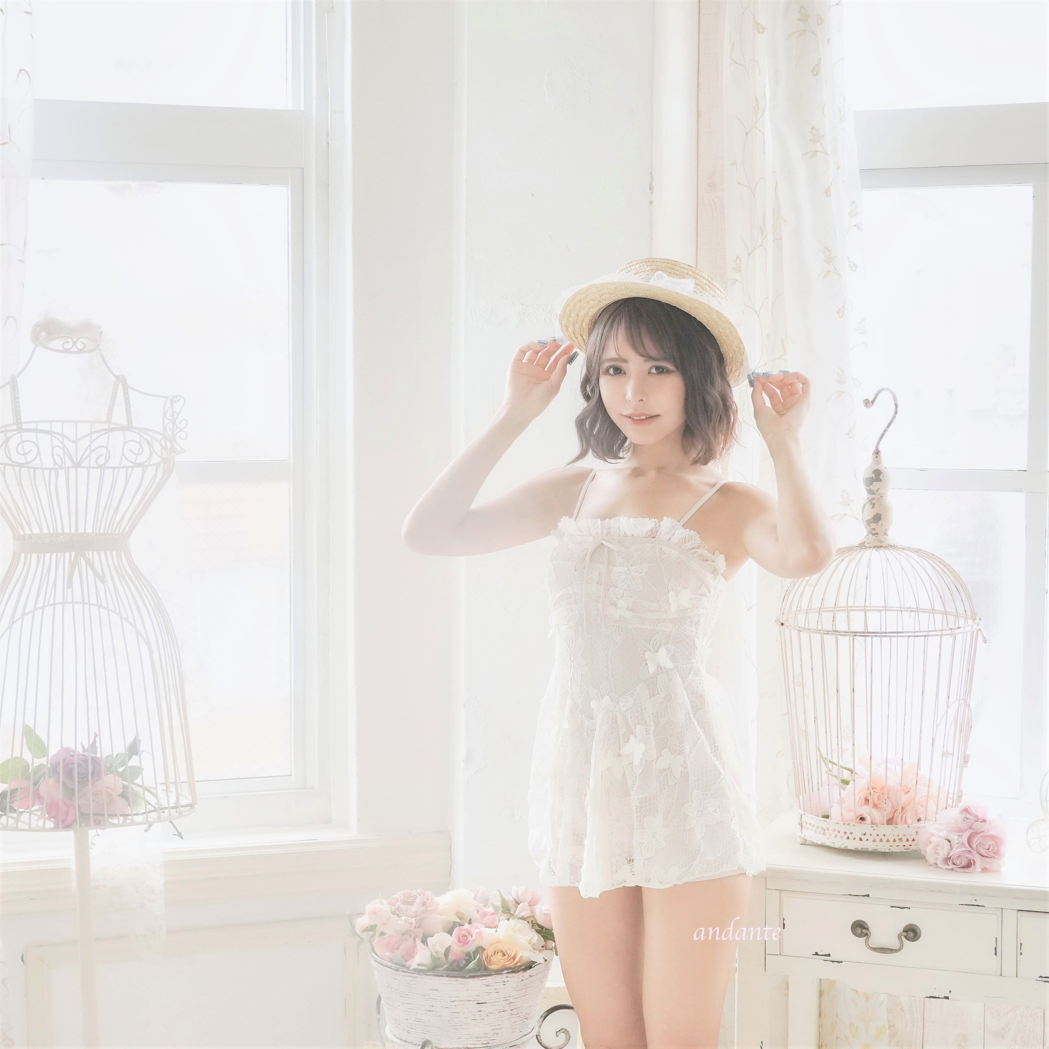 蝶々ロングスリーブワンピース水着☆new 21j | ANDESIR【アンデジール