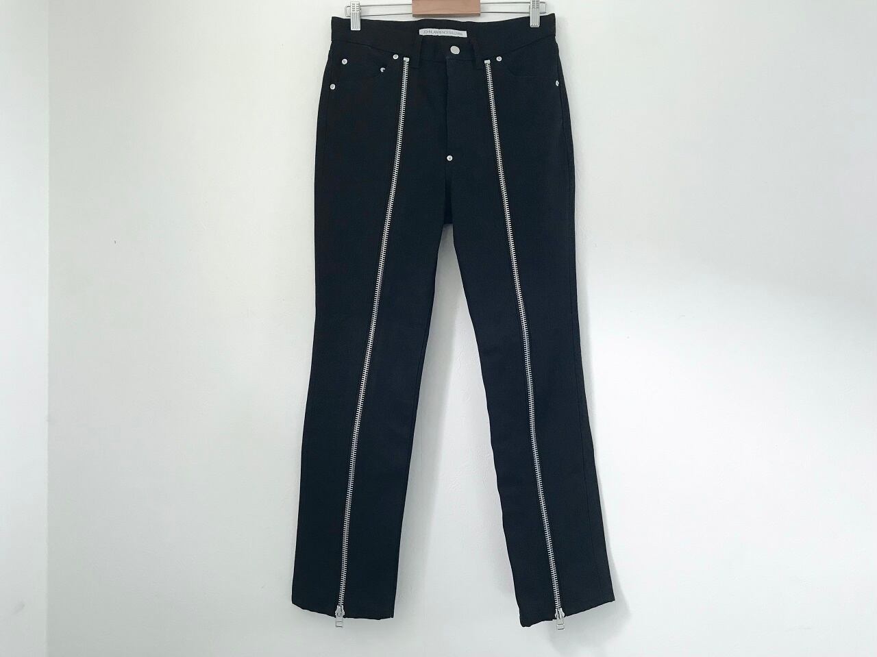 JOHN LAWRENCE SULLIVAN Black denim zipped pants MADE IN JAPAN