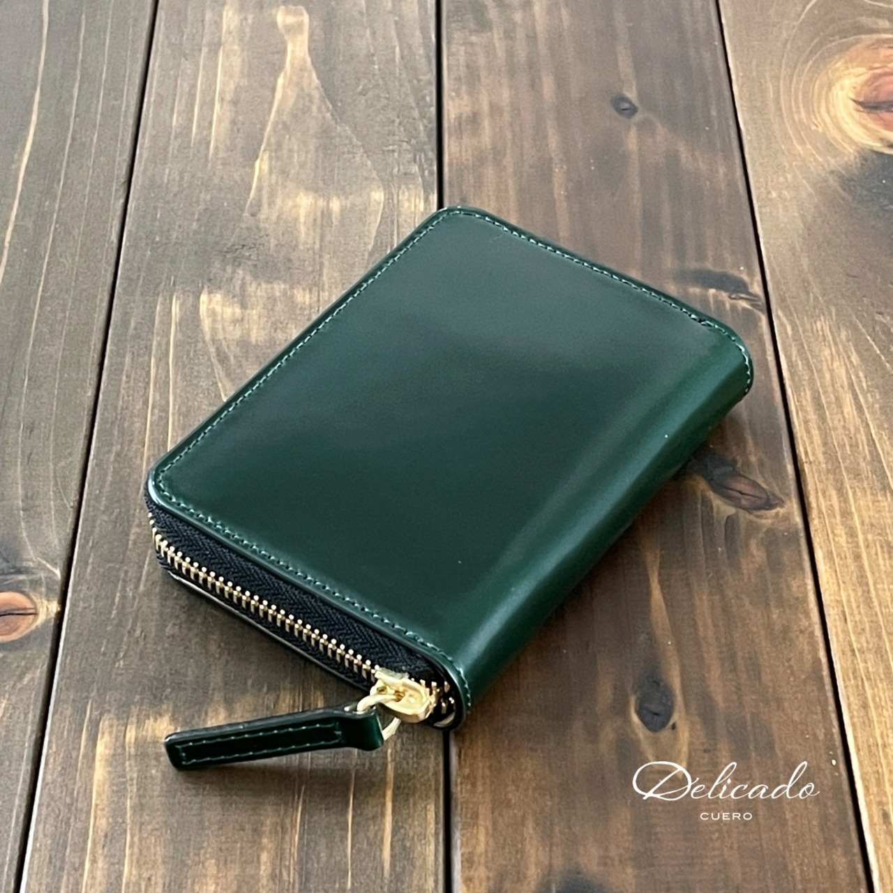 レーデルオガワ コードバン ミドルウォレット グリーン