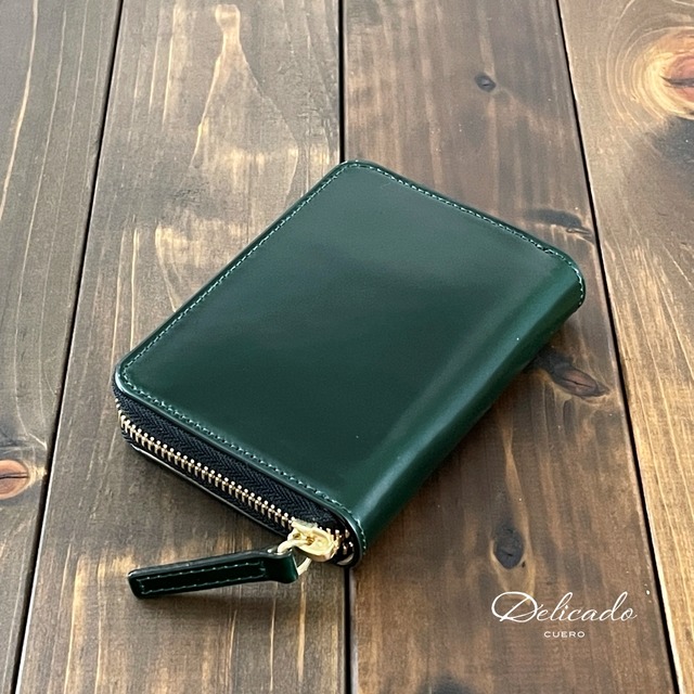 レーデルオガワ コードバン ミドルウォレット グリーン