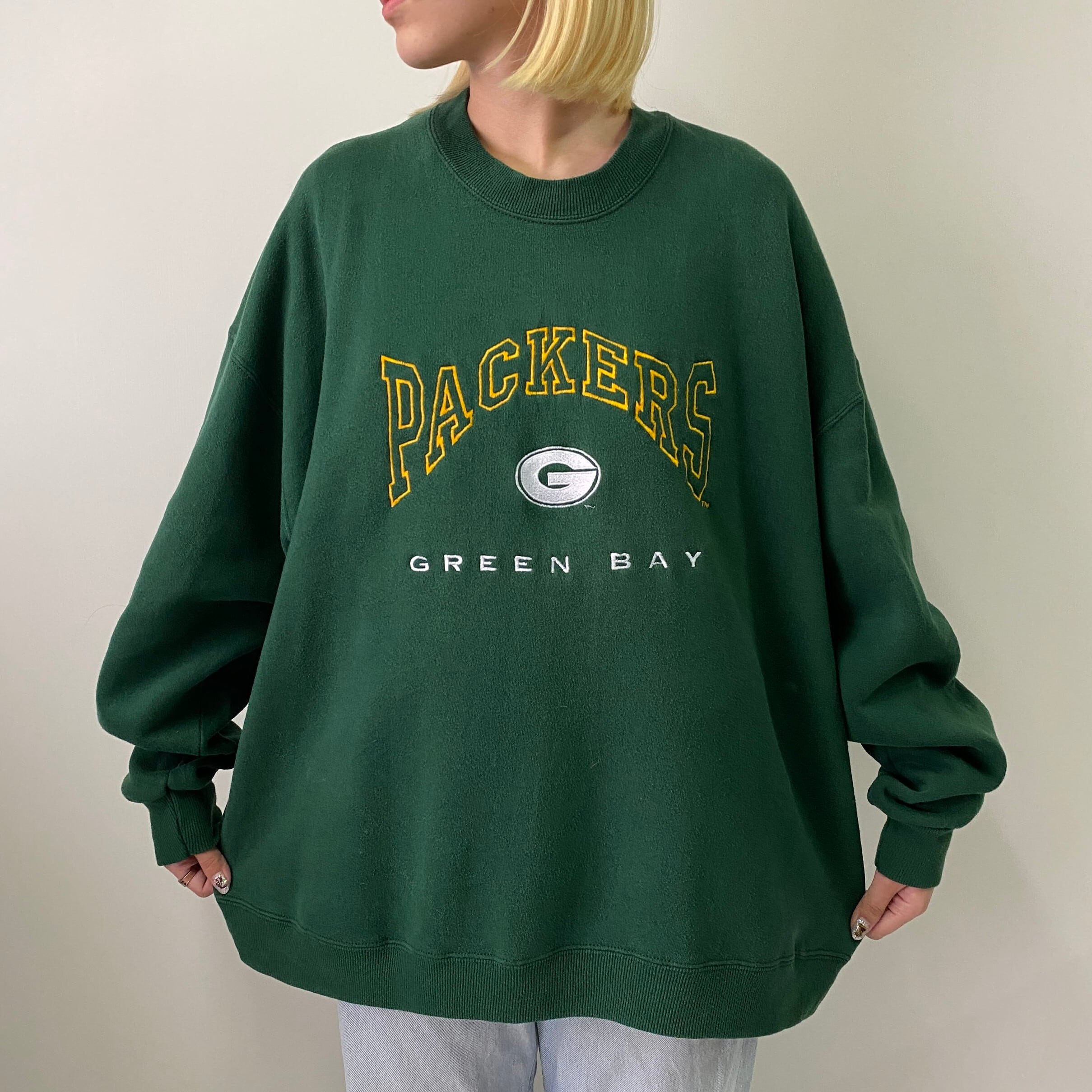 NFL GREEN BAY PACKERS グリーンベイパッカーズ Vネック スウェットシャツ トレーナー メンズXL /eaa363658