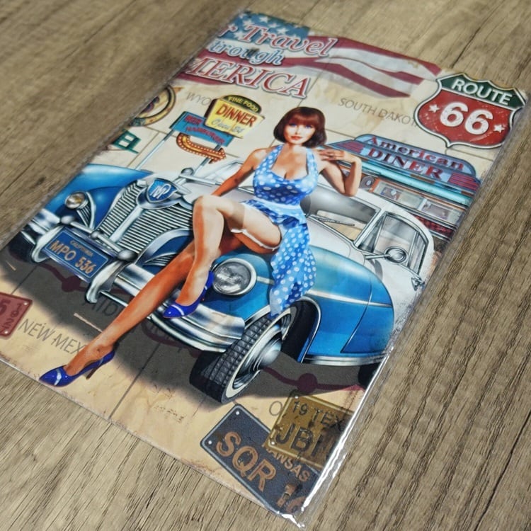 Pin-up Girl (8) ピンナップガール ブリキ看板 メタルサインプレート