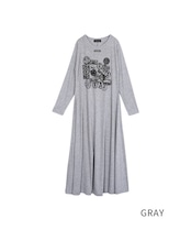 ランダムパッチプリントドレス (GRAY) CQ-47011