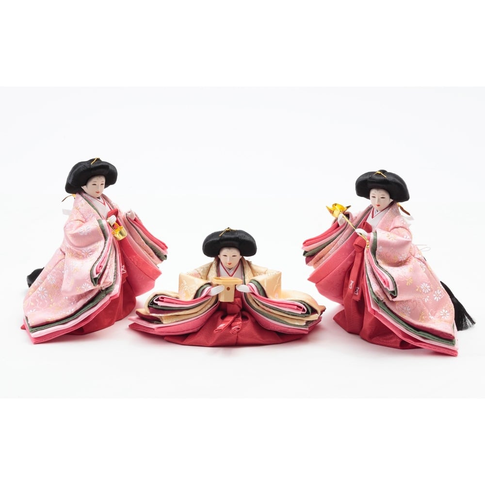 雛人形 三段飾り | 久月 | 収納三段 親王官女飾り 銘木シリーズ 檜