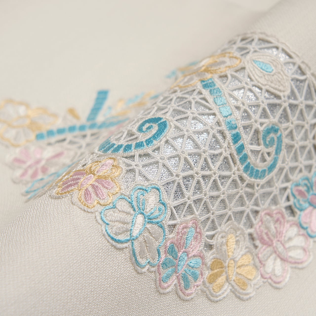 お花の模様 レース編み名古屋帯【未着用品】 | かわの屋