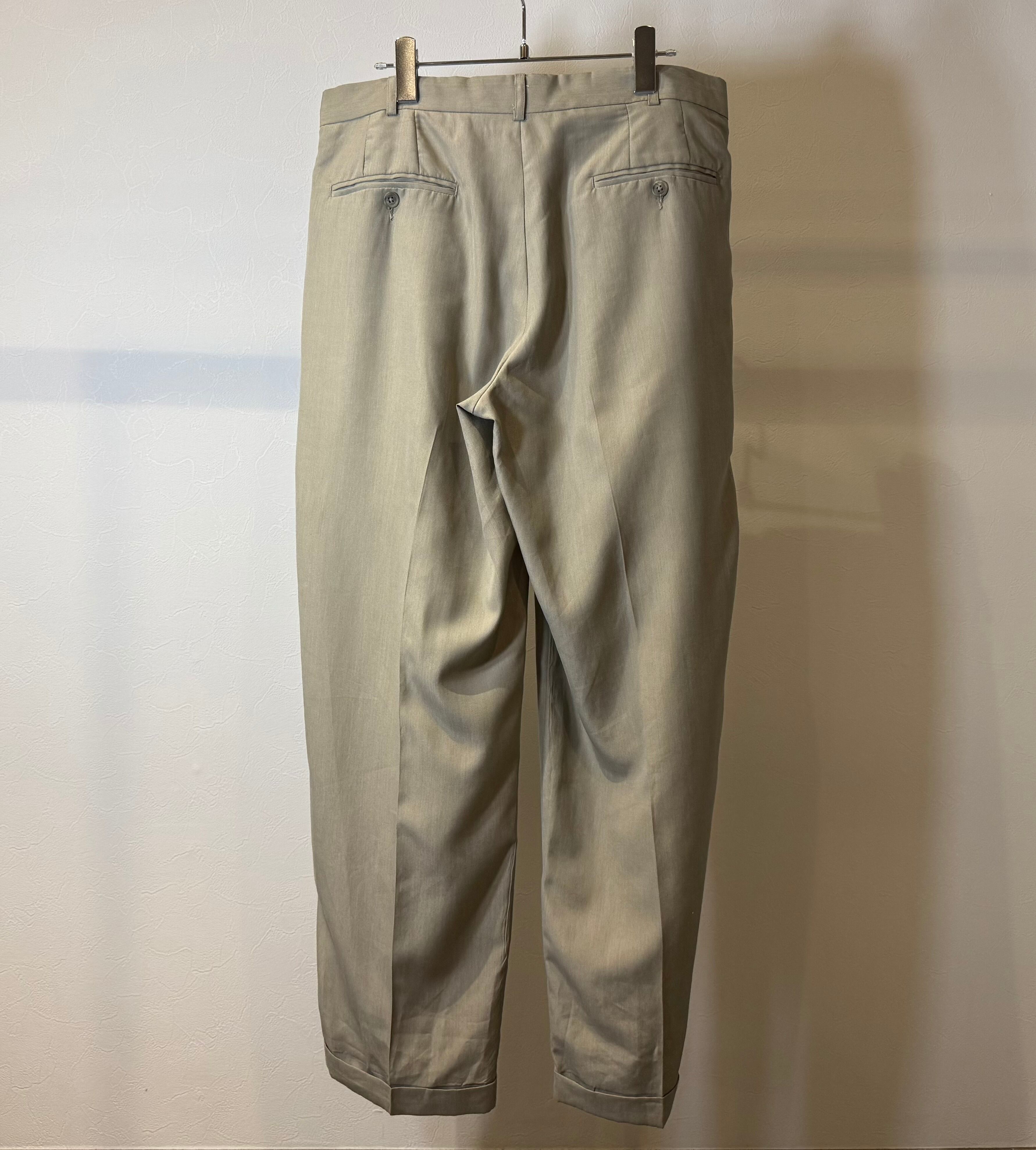 90's PERRY ELLIS 2Tuck Wide Slacks | ancient
