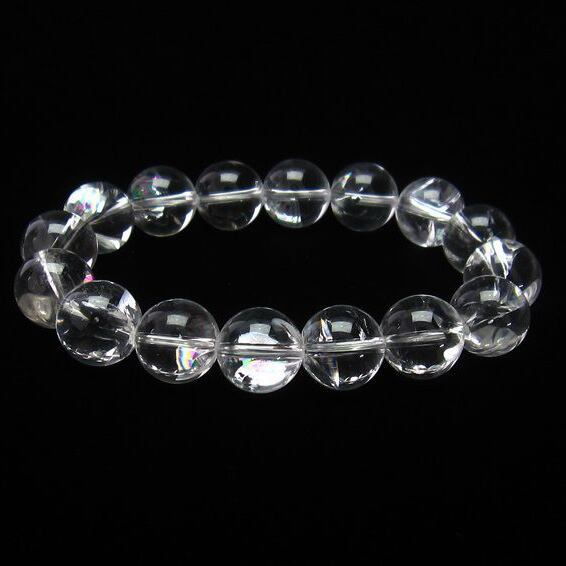 アイリスクォーツ 水晶 ブレスレット 虹入り 14mm [M便 1/10] 111-11247