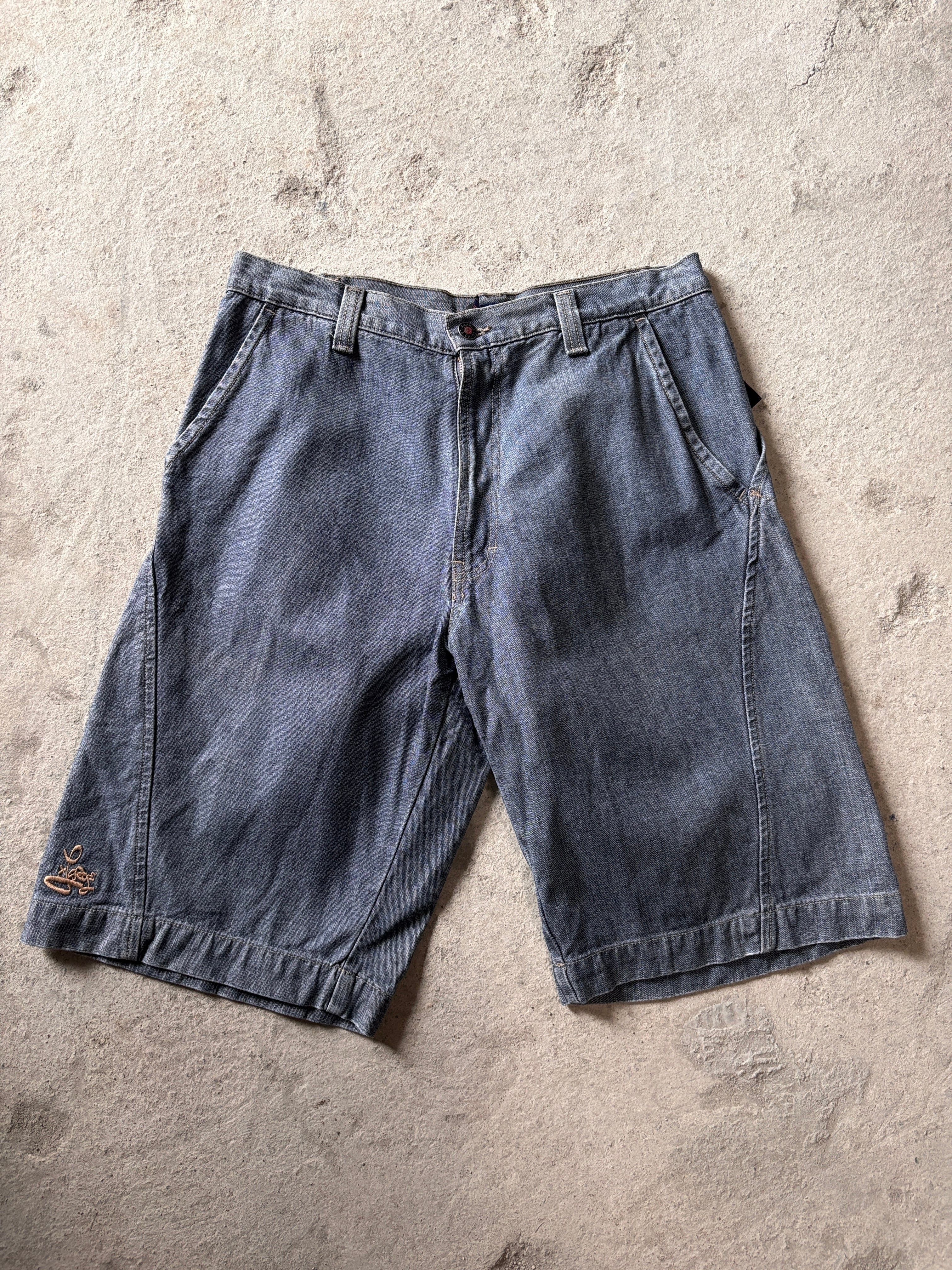 80s OLD STUSSY/Denim Shorts/USA製/黒タグ/W34/BIG OL JEANS/デニム