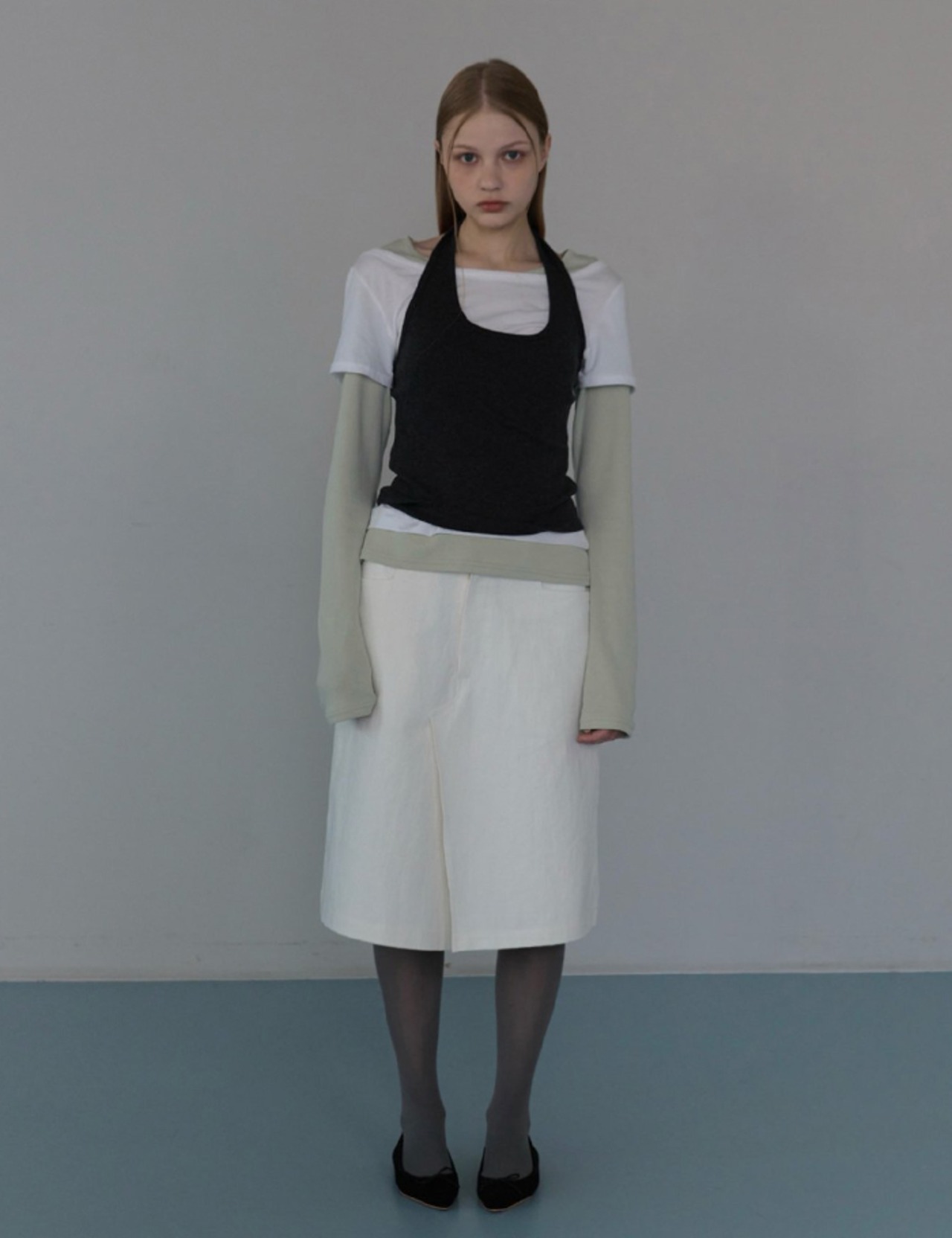 【新作5％OFF・3日間】Halter-neck 3pieces Set Tops_3colors