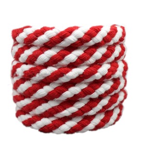 【努力特価】紅白ロープ カラー綿ロープ 直径5mm/6mm/8mm/10mm 綿ロープ 2M/3M/5M/10M/20M/50M 柔らか 太い 手芸用 天然 コットンロープ 手作り インテリア 飾り DIY (10mm 2M)