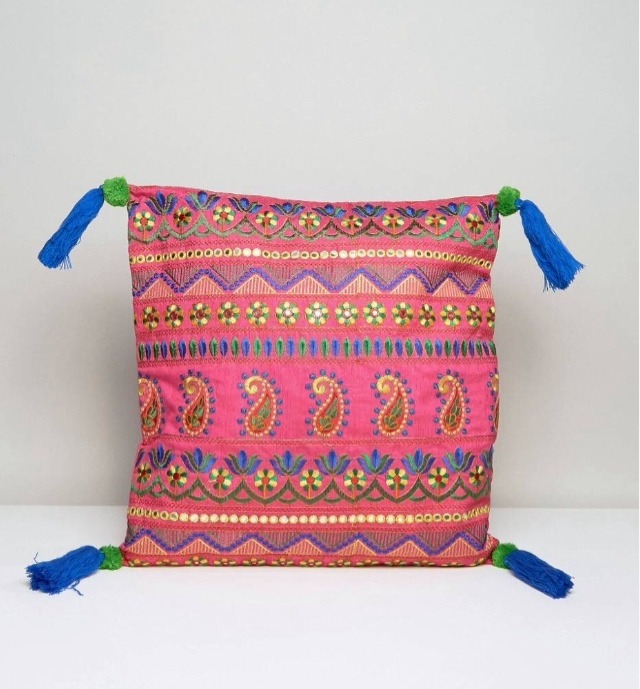 cushion cover with tassel