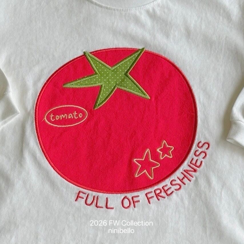 送料無料【予約】/ トマトパッチTシャツ / ninibello
