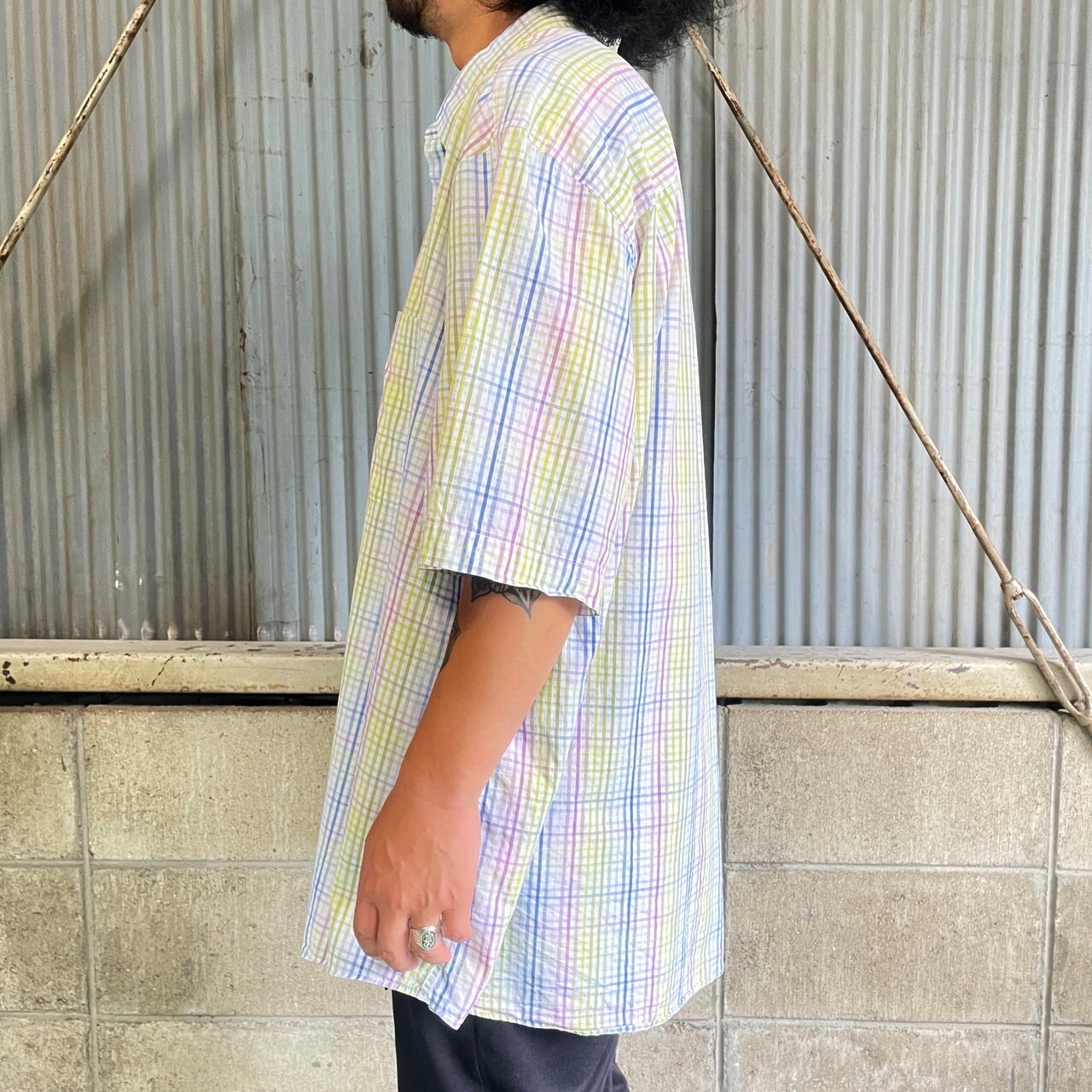Burberrys London バーバリー ロンドン 半袖 チェックシャツ メンズ2XL 