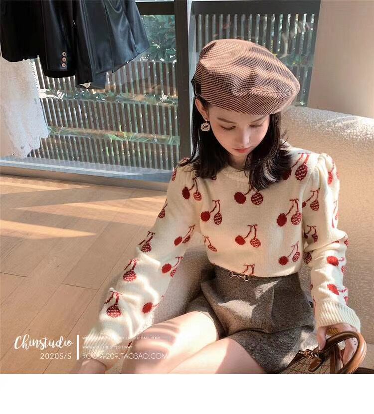 さくらんぼニット