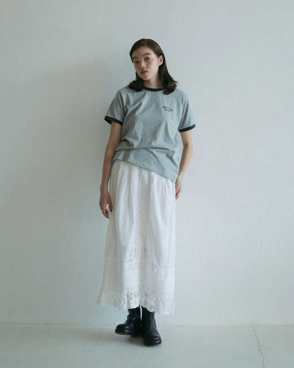 anuke(アンヌーク) Tuck Lace Skirt | サウスオレンジ｜メンズ