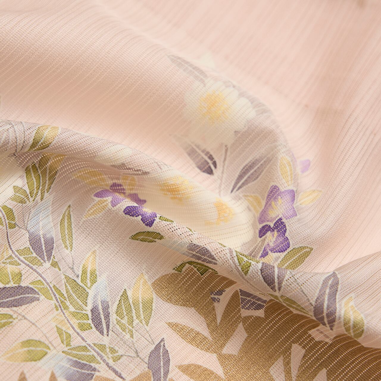 秋草模様 手描友禅訪問着 変り絽単衣着物【中古】 | かわの屋