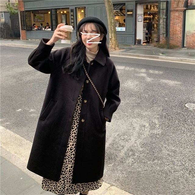 コート ウールコート 長袖 ロング丈 シンプル 無地 大人カジュアル きれいめ 上品 デート お出かけ