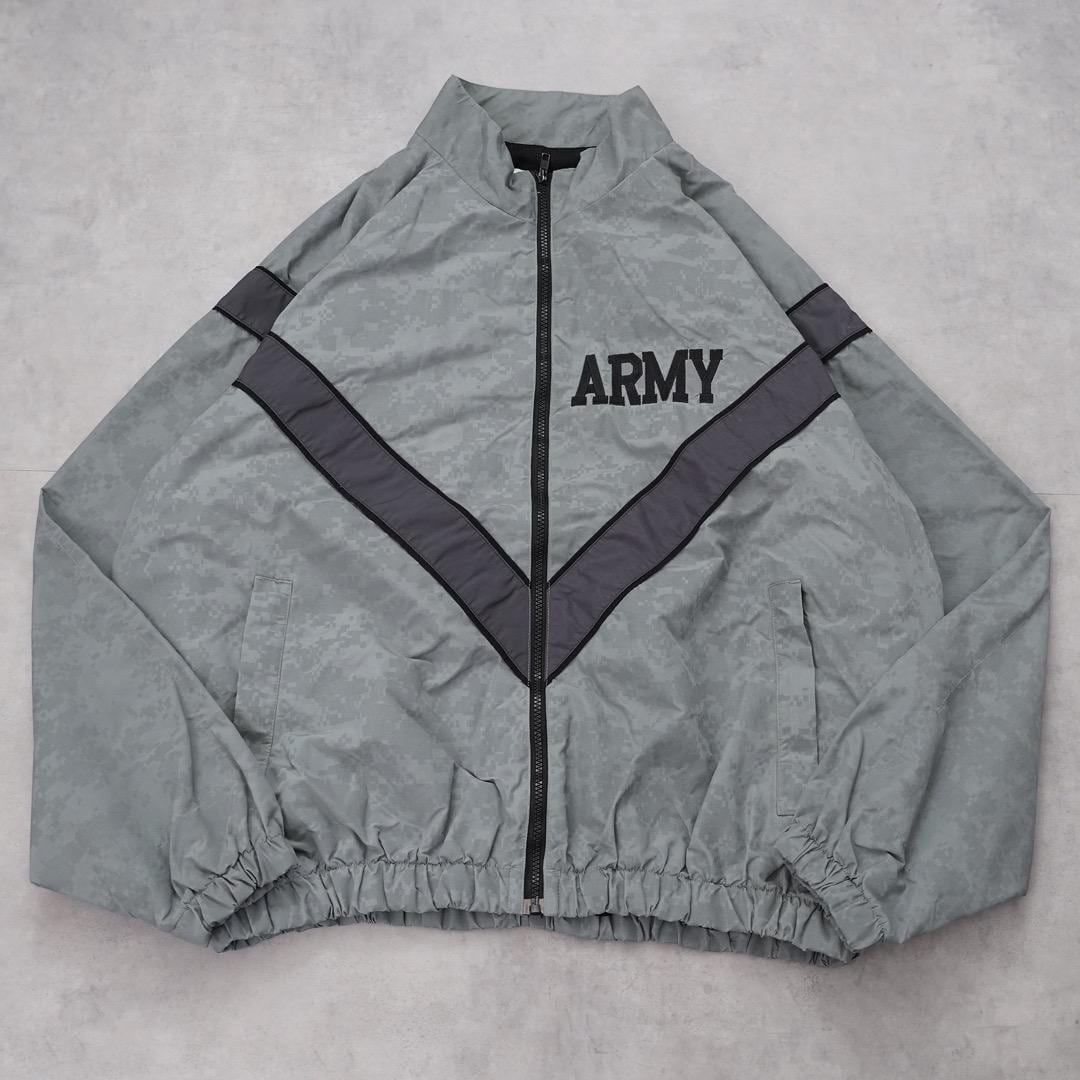 アメリカ軍 ミリタリー トレーニングジャケット デジカモ グレー L 14366