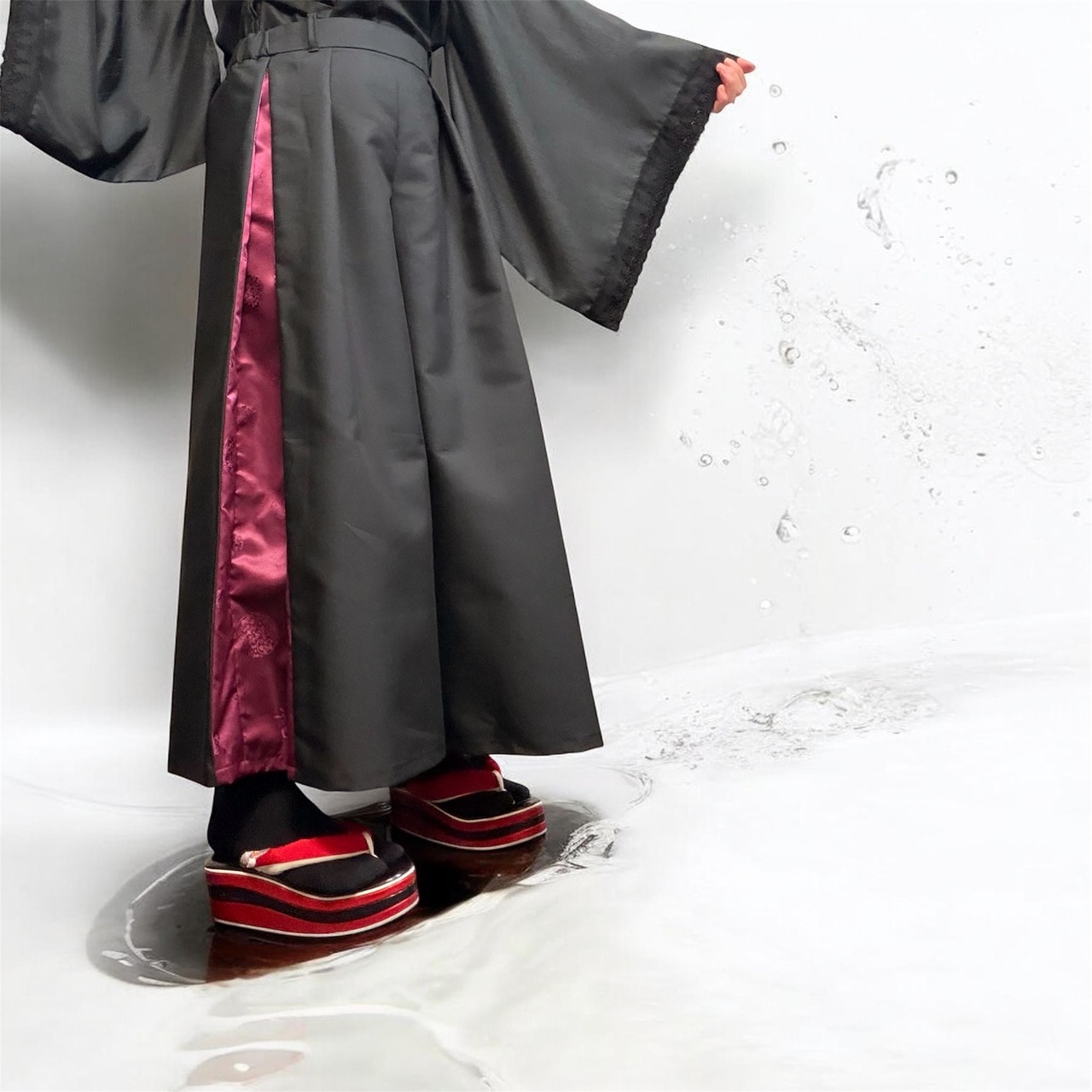 番長ワイドパンツ(ワイン・紫・黒コンビ)