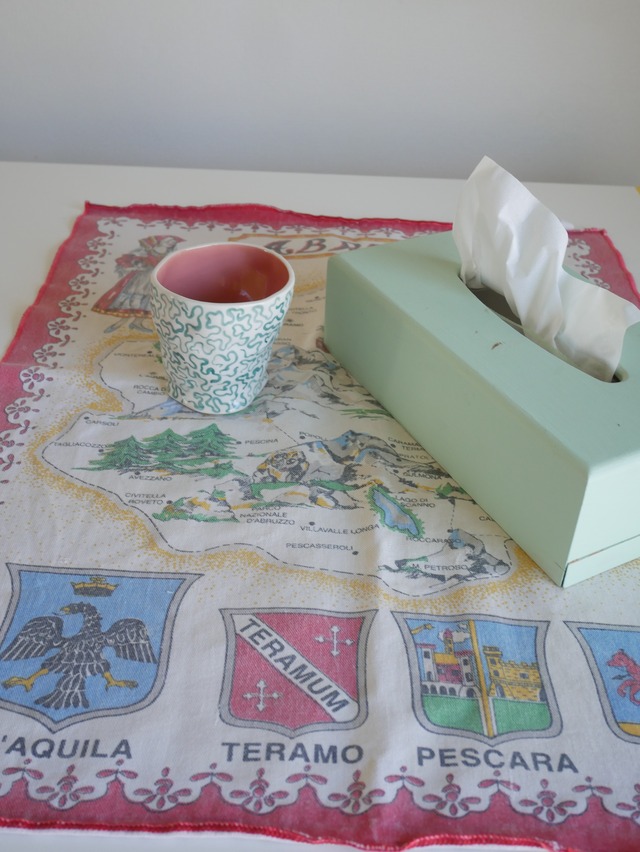 70s-80s Italian Souvenir "ABRUZZO" Map Cloth