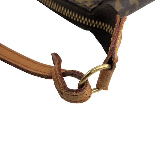 LOUIS VUITTON ルイヴィトン アクセソワール モノグラム ショルダーバッグ ブラウン レザー ミニバッグ vintage ヴィンテージ オールド 523ina