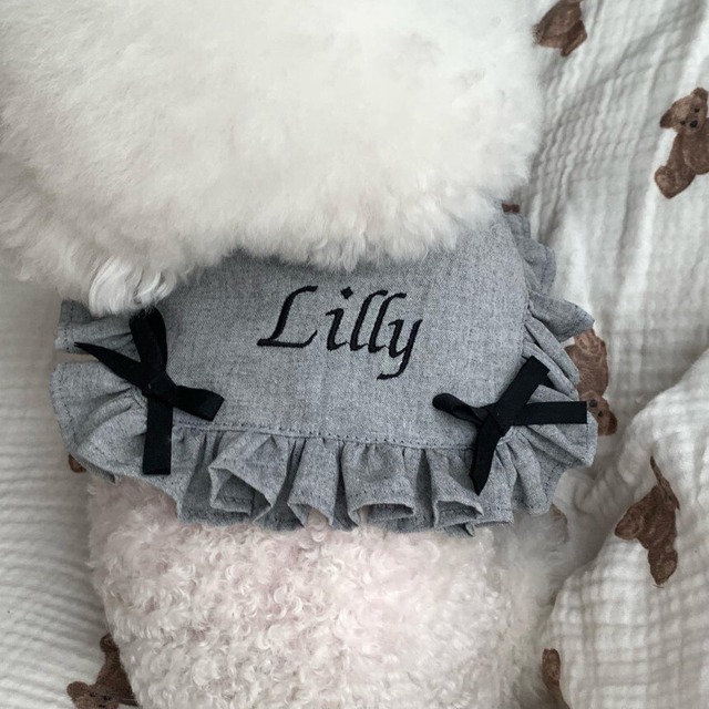 受注制作【settusettu】bonbon cape gray ver〔お名前刺繍〕