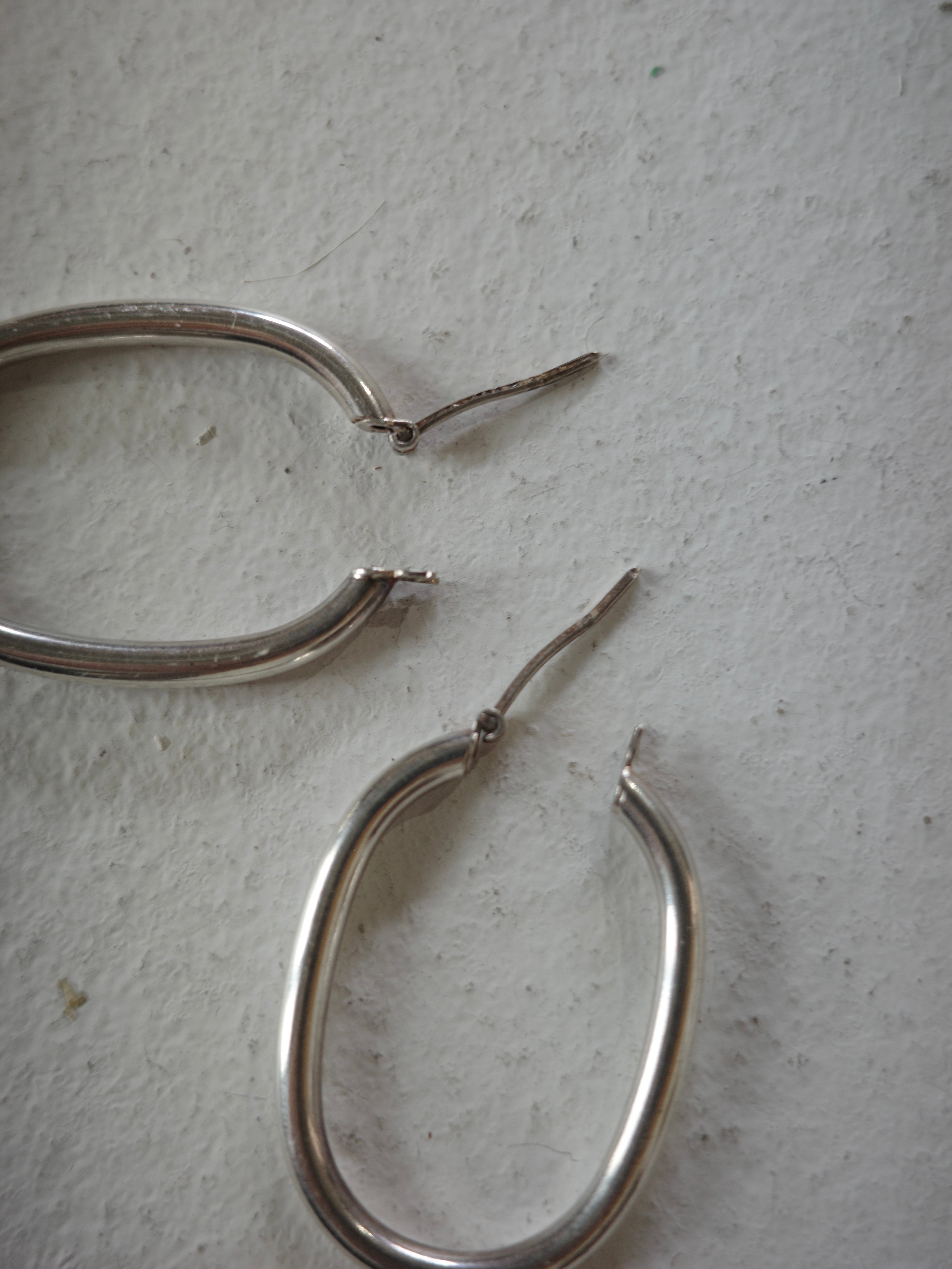 vintage＞square oval hoop pierce | CherLife