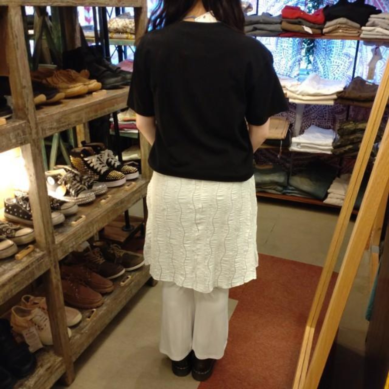 Topanga Lady's　レーススカートパンツ　全2種　ブラック　ホワイト　スカートパンツ　　
