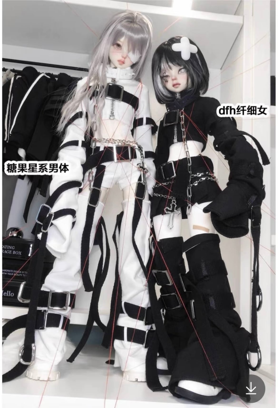 セット!海星士多 病院逃亡计划 bjd mdd 大四 娃衣 骷髅猫 1/4 セット!海星士多 病院逃亡计划 bjd mdd 大四 娃衣 骷髅猫 1/4