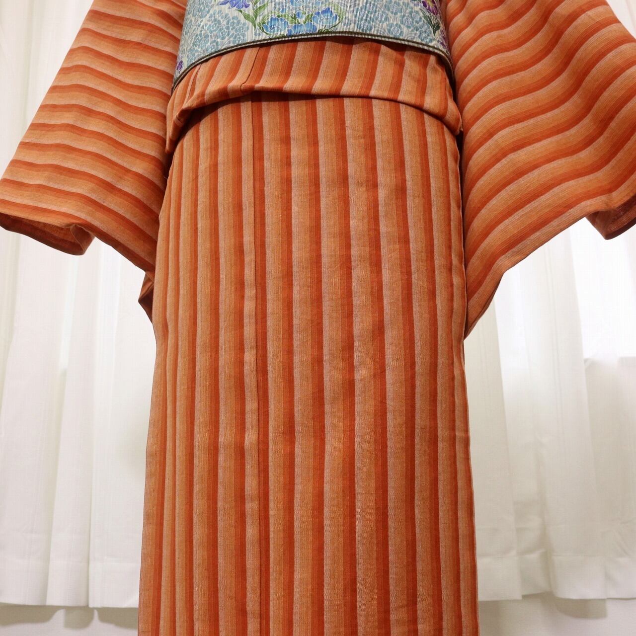 セール商品 30%OFF】片貝木綿 - 仕立て上がり「レンガグラデーションの