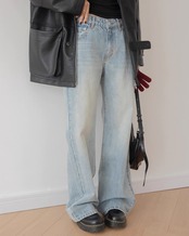 Washed straight Jeans T20280