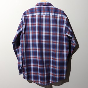 Deadstock L 70s Sears USA 綿ポリ 長袖チェックシャツ コットンポリ